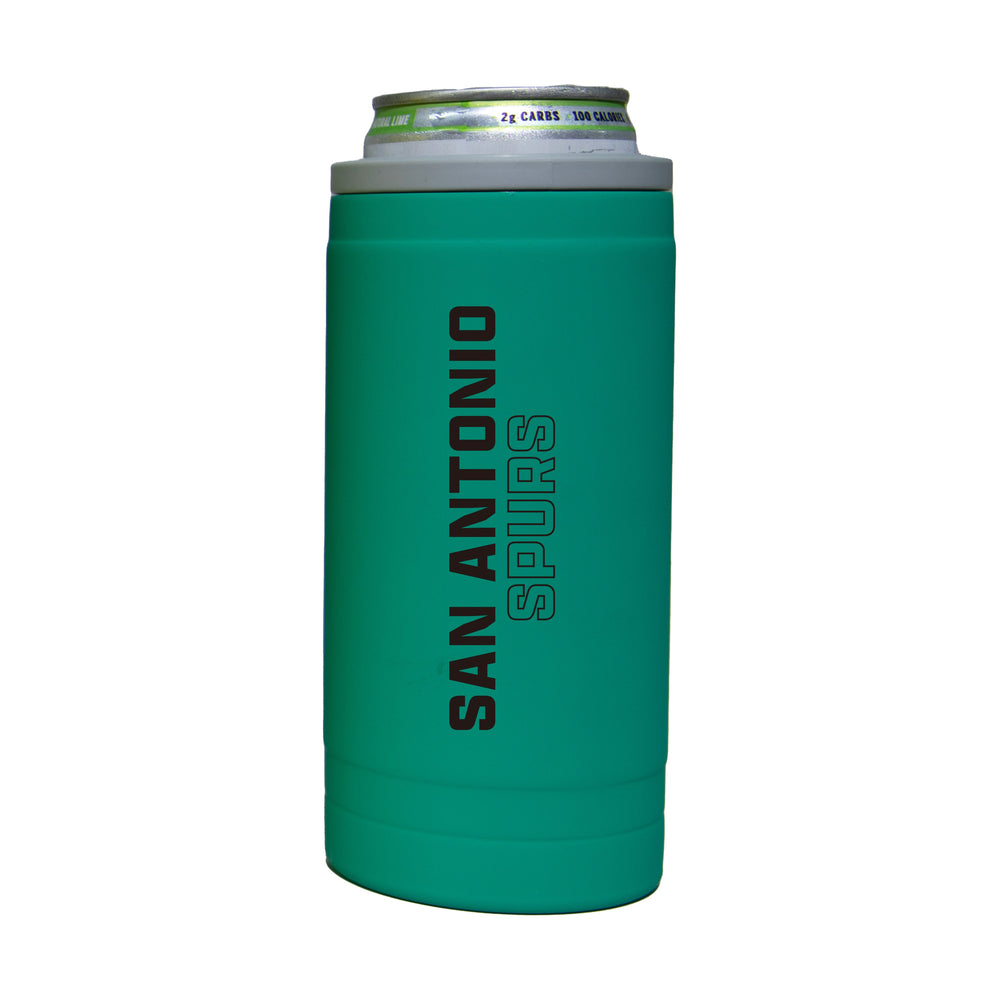 San Antonio Spurs 12oz Optic Stacked Soft Touch Slim Coolie