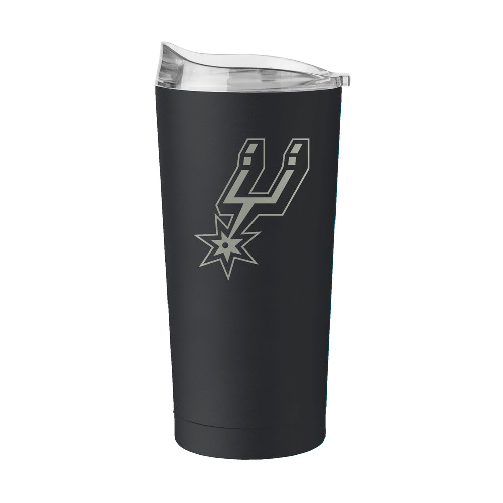 San Antonio Spurs GunMetal 20oz Black Powder Coat Tumbler