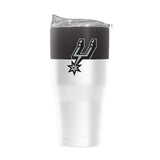 San Antonio Spurs 30oz Colorblock White Powder Coat Tumbler