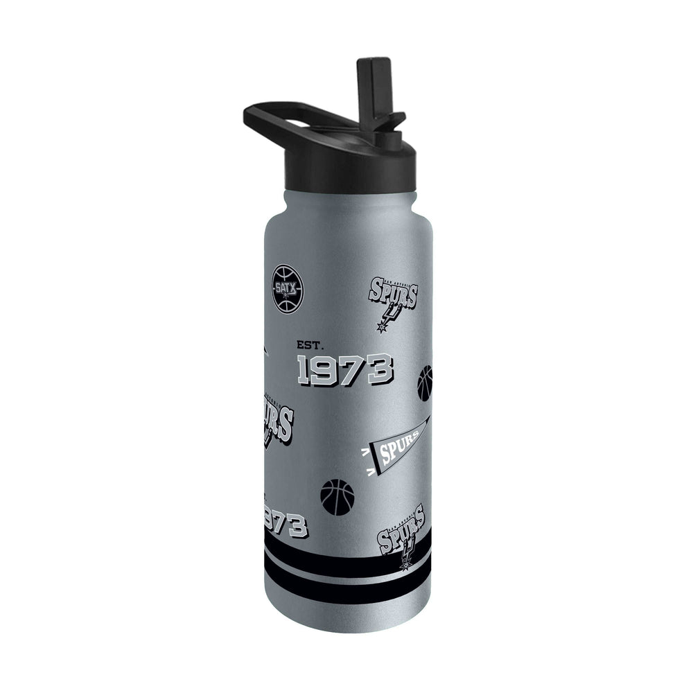 San Antonio Spurs 34oz TJX Native Quencher Bottle - Logo Brands - Flyclothing LLC