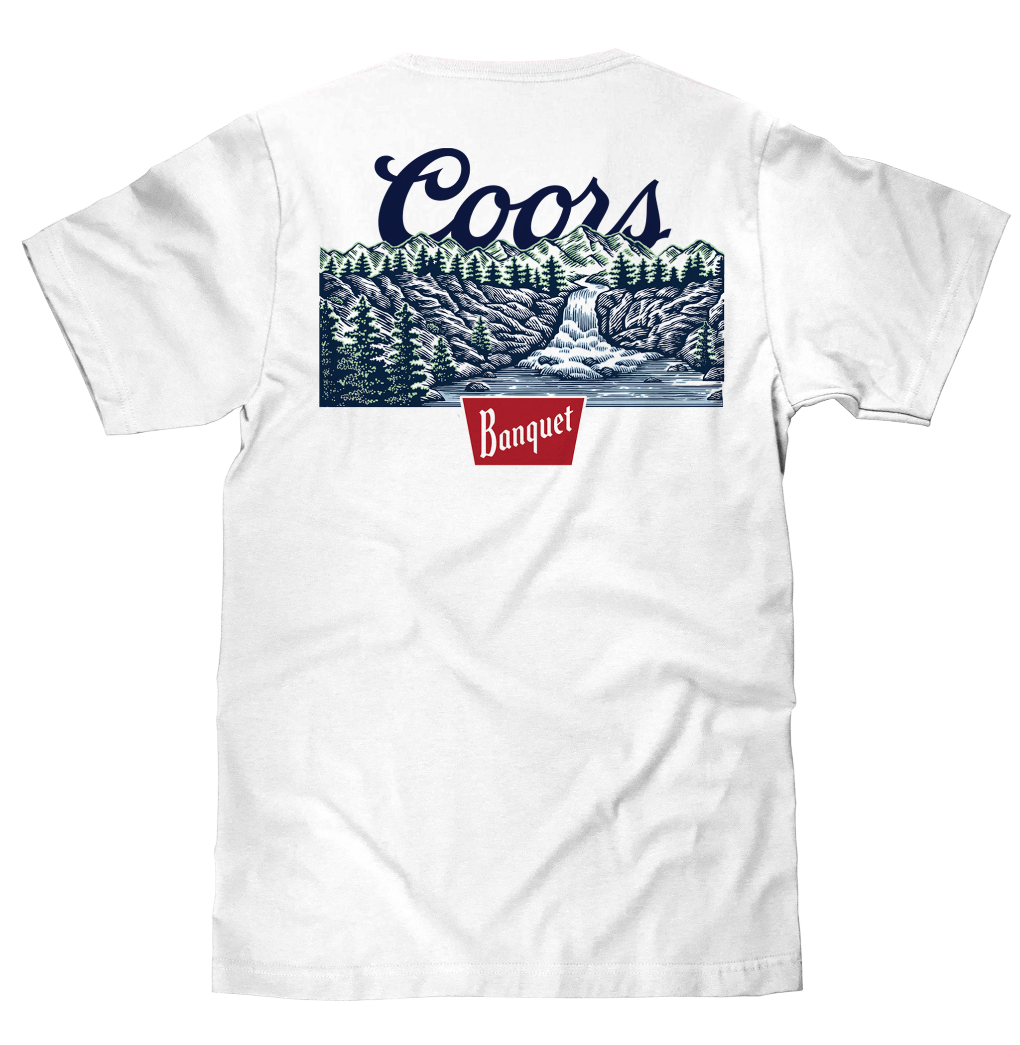 Coors Banquet Beer Front Back T-Shirt - White