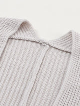 Oversized Fold Over Sleeve Open Front Cardigan - Trendsi - Flyclothing LLC