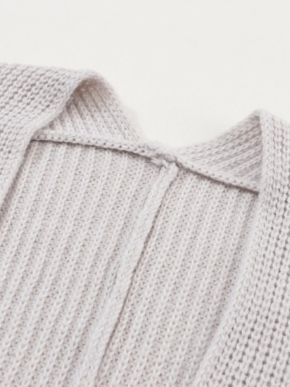 Oversized Fold Over Sleeve Open Front Cardigan - Trendsi - Flyclothing LLC