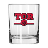 Toronto Raptors 14oz Letterman Rocks Glass