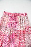 Printed Tassel Drawstring High Waist Maxi Skirt - Trendsi - Flyclothing LLC