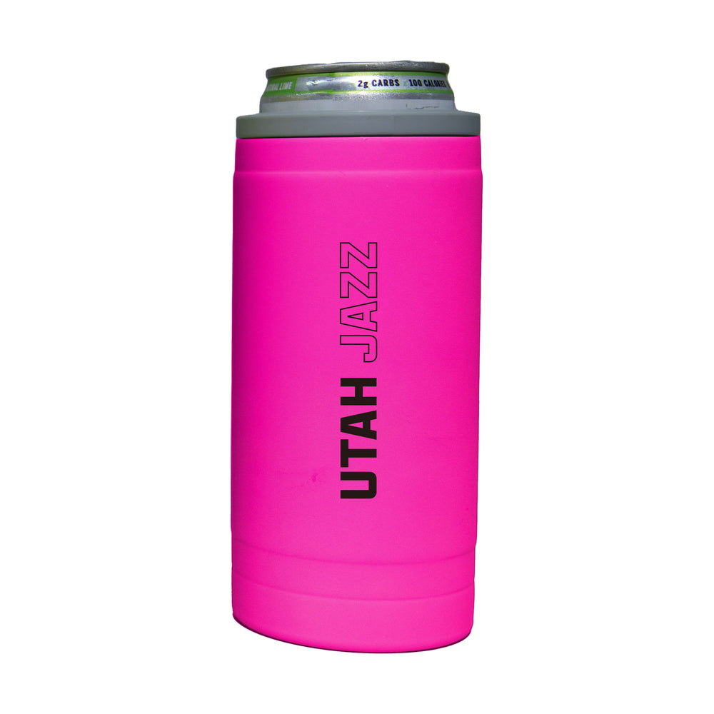 Utah Jazz 12oz Electric Stacked Soft Touch Slim Coolie