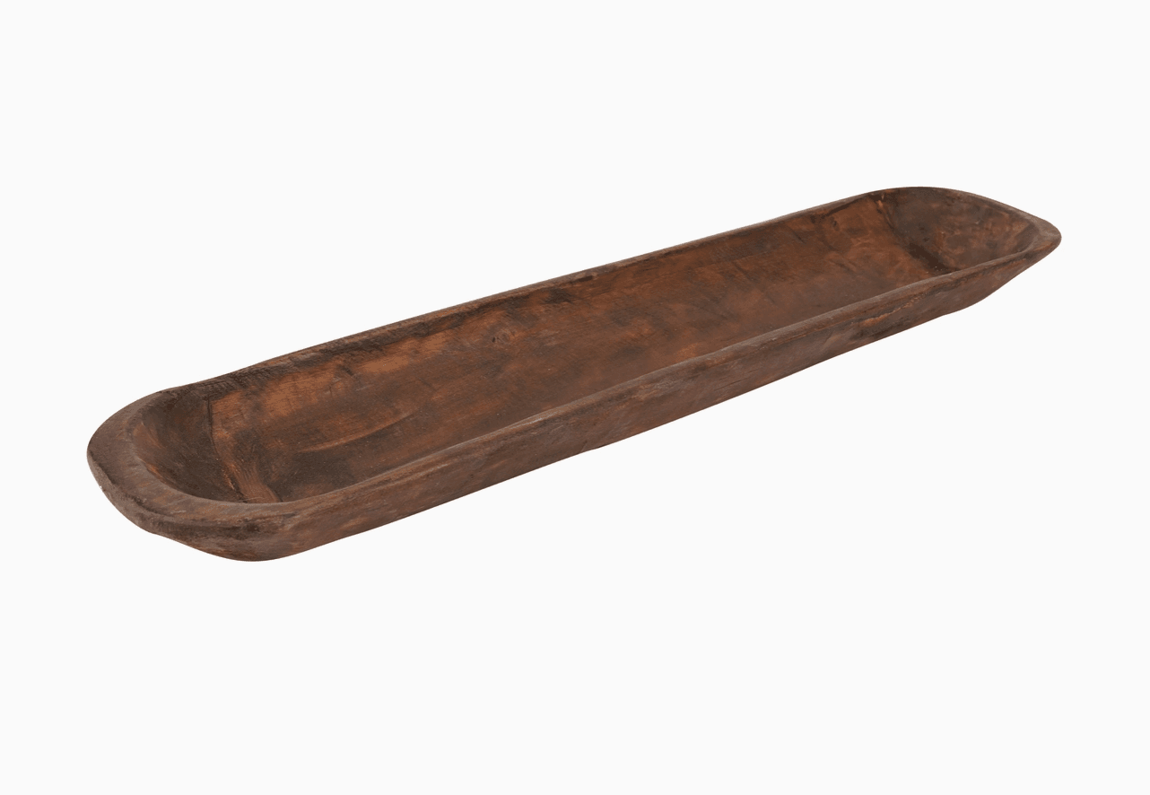30" Brown Solid Wood Oval Dough Bowl - HomeRoots - Flyclothing LLC