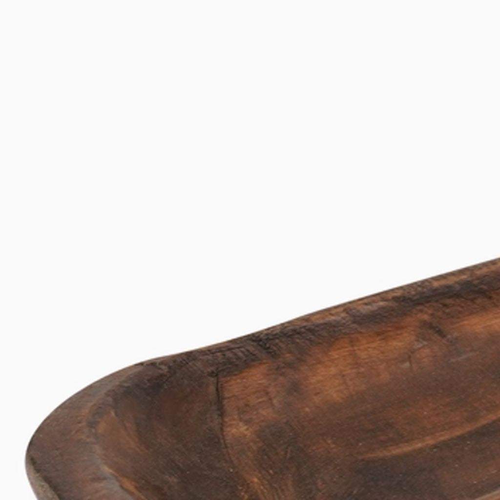 30" Brown Solid Wood Oval Dough Bowl - HomeRoots - Flyclothing LLC