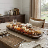 30" Brown Solid Wood Oval Dough Bowl - HomeRoots - Flyclothing LLC