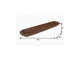 30" Brown Solid Wood Oval Dough Bowl - HomeRoots - Flyclothing LLC