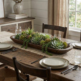30" Brown Solid Wood Oval Dough Bowl - HomeRoots - Flyclothing LLC