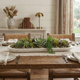 30" White Solid Wood Oval Dough Bowl - HomeRoots - Flyclothing LLC