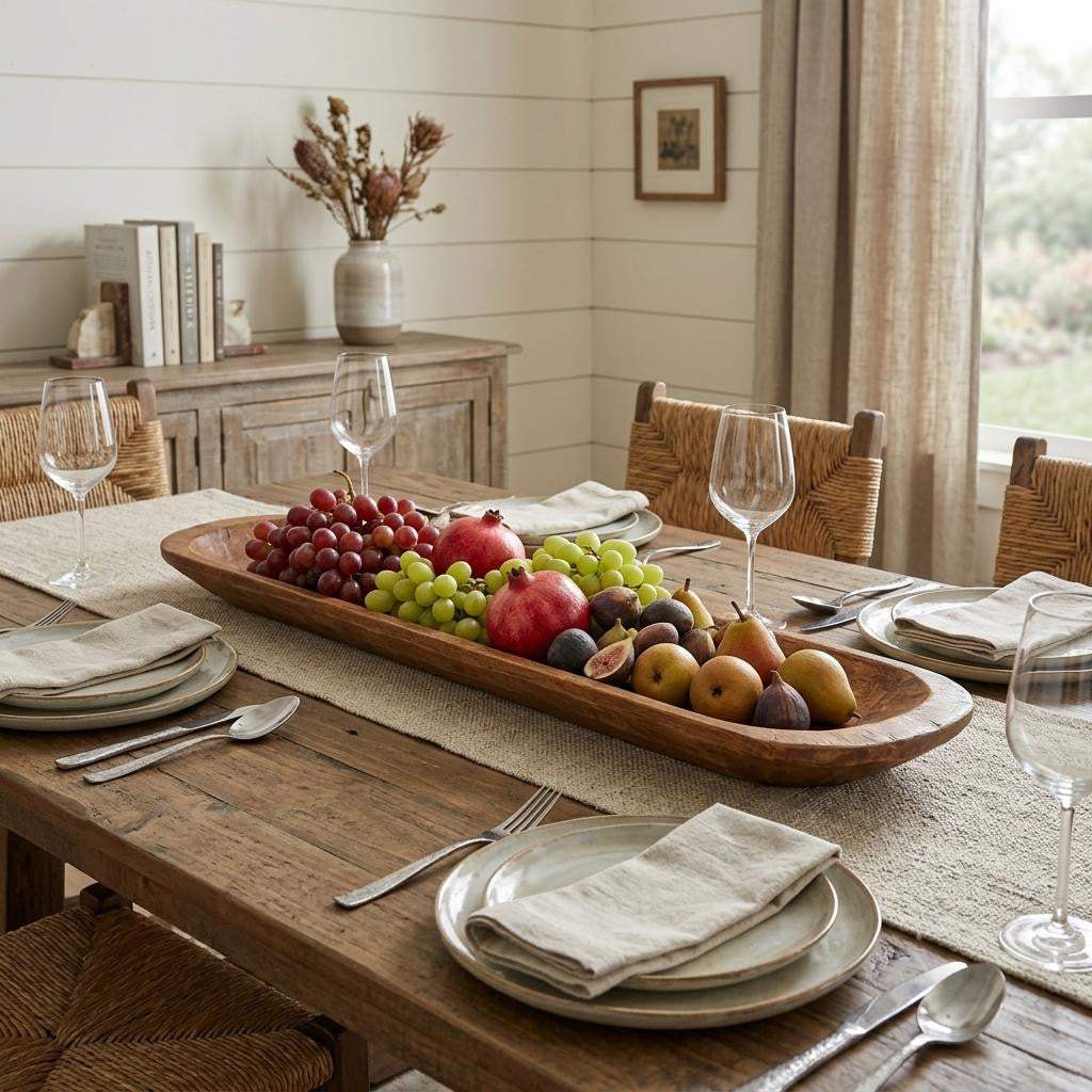 30" Natural Solid Wood Oval Dough Bowl - HomeRoots - Flyclothing LLC