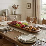 30" Natural Solid Wood Oval Dough Bowl - HomeRoots - Flyclothing LLC