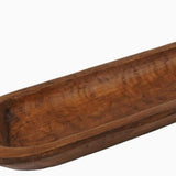 40" Brown Solid Wood Oval Dough Bowl - HomeRoots - Flyclothing LLC