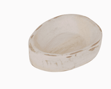 6" White Solid Wood Oval Dough Bowl - HomeRoots - Flyclothing LLC