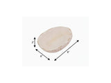 6" White Solid Wood Oval Dough Bowl - HomeRoots - Flyclothing LLC