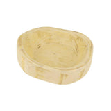 6" Canary Yellow Solid Wood Oval Dough Bowl - HomeRoots - Flyclothing LLC
