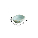6" Light Blue Solid Wood Oval Dough Bowl - HomeRoots - Flyclothing LLC