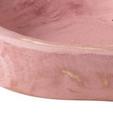 6" Pink Solid Wood Oval Dough Bowl - HomeRoots - Flyclothing LLC