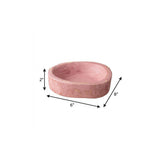 6" Pink Solid Wood Oval Dough Bowl - HomeRoots - Flyclothing LLC