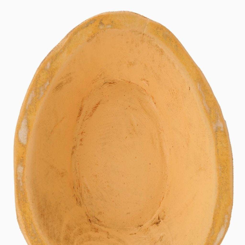 6" Peach Solid Wood Oval Dough Bowl - HomeRoots - Flyclothing LLC