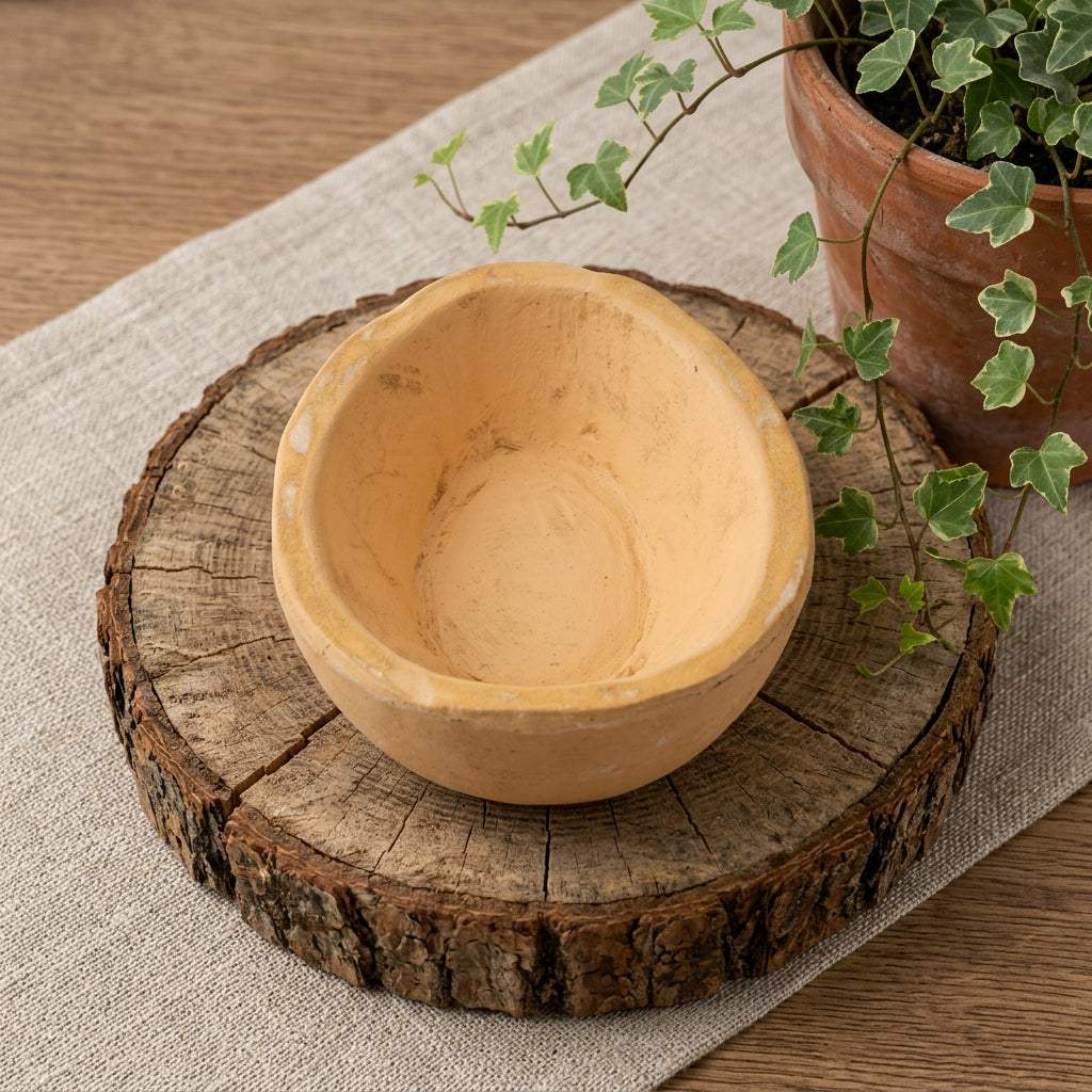 6" Peach Solid Wood Oval Dough Bowl - HomeRoots - Flyclothing LLC
