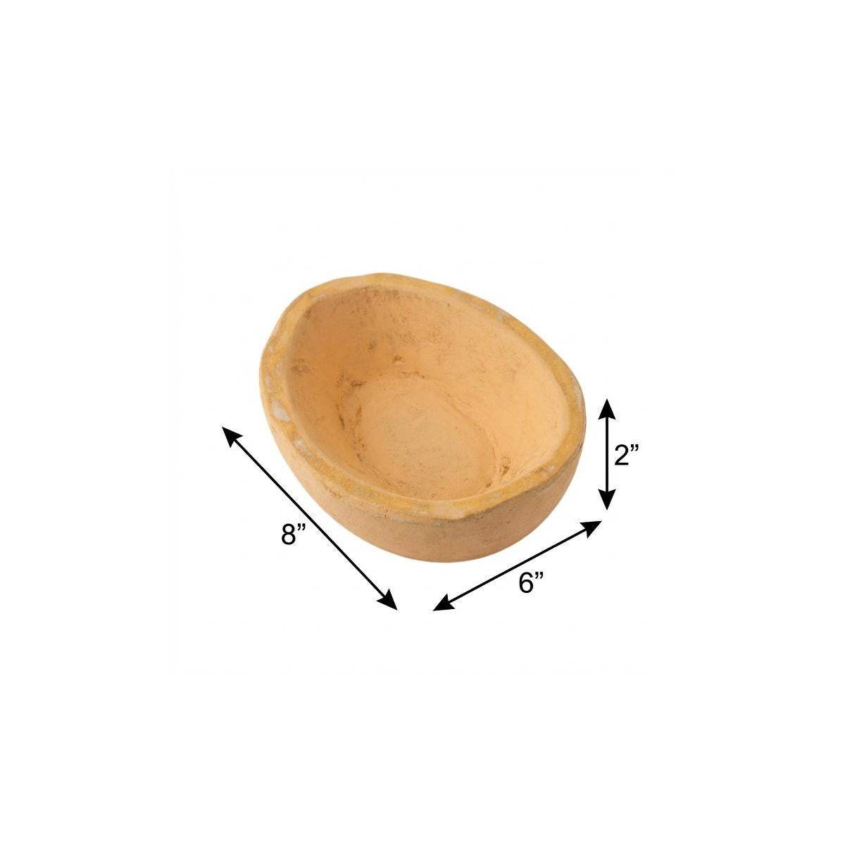 6" Peach Solid Wood Oval Dough Bowl - HomeRoots - Flyclothing LLC