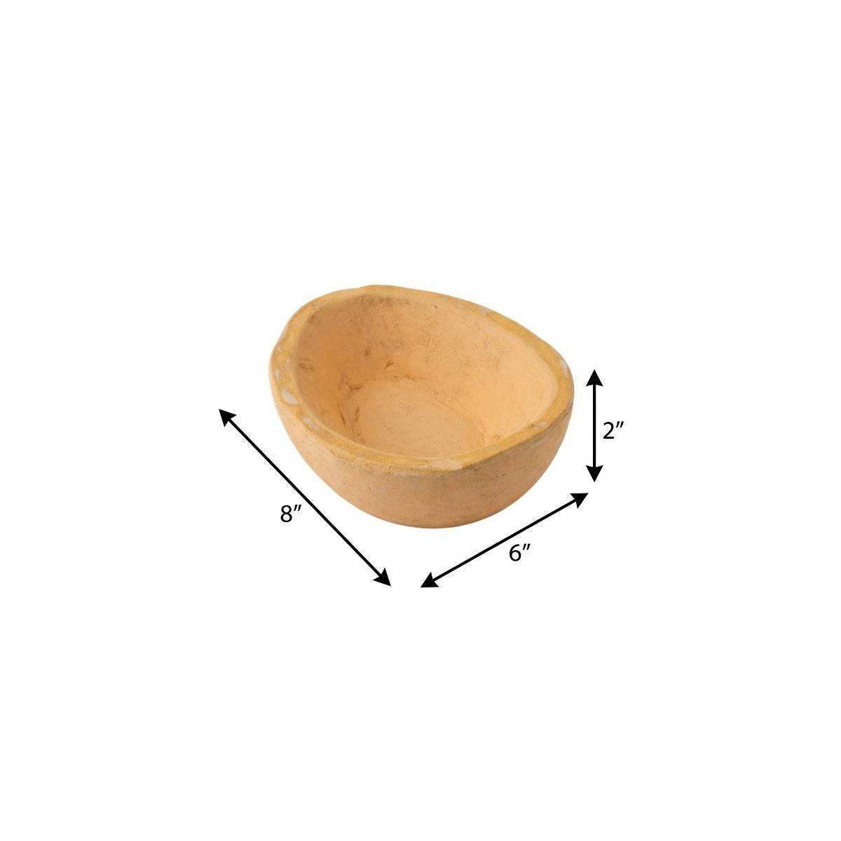 6" Peach Solid Wood Oval Dough Bowl - HomeRoots - Flyclothing LLC