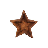 10" Brown Solid Wood Star Shaped Dough Bowl - HomeRoots - Flyclothing LLC