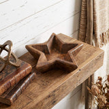 10" Brown Solid Wood Star Shaped Dough Bowl - HomeRoots - Flyclothing LLC