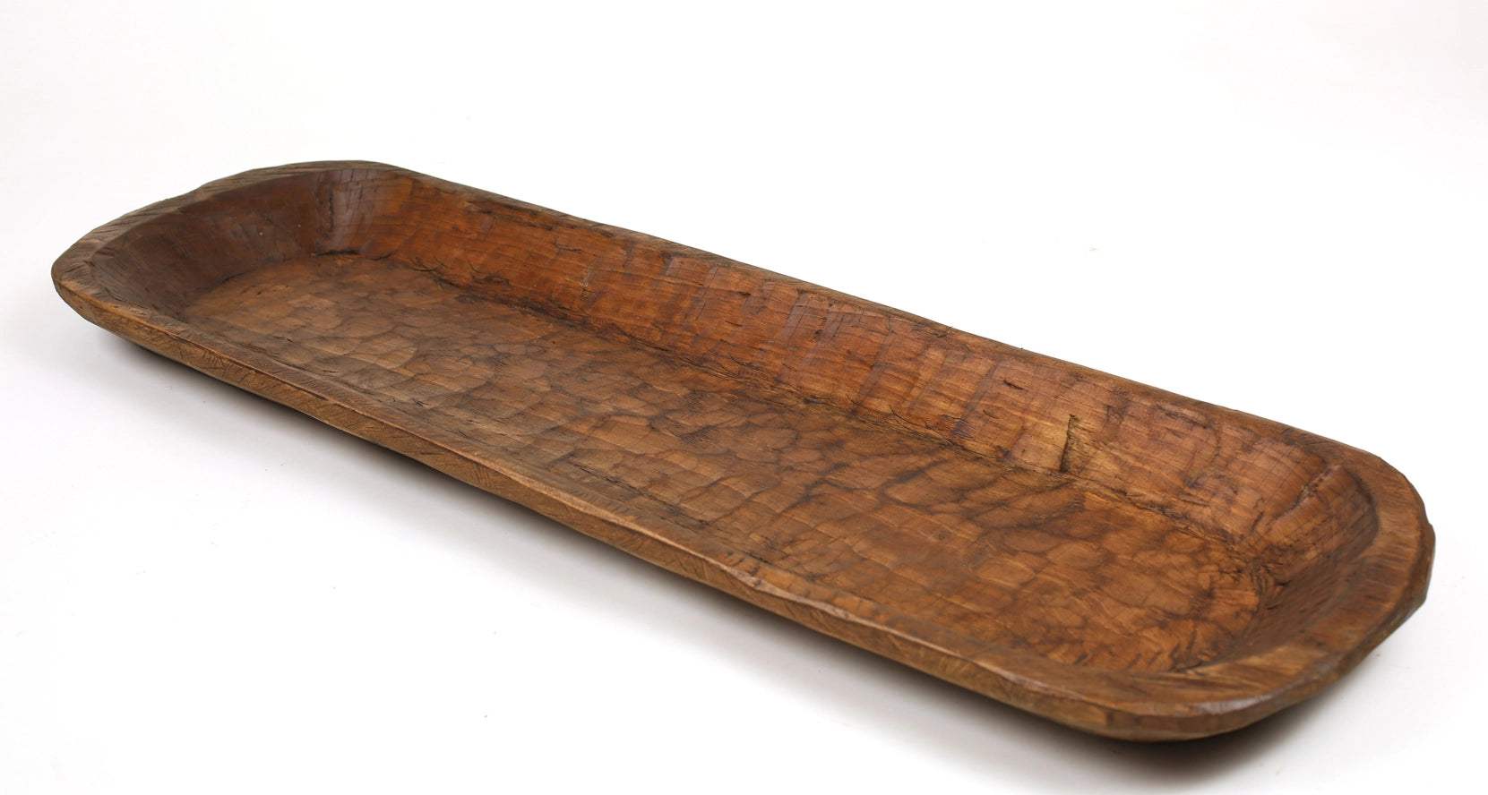 40" Natural Solid Wood Oval Dough Bowl - HomeRoots - Flyclothing LLC