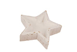 10" White Solid Wood Star Shaped Dough Bowl - HomeRoots - Flyclothing LLC