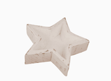 10" White Solid Wood Star Shaped Dough Bowl - HomeRoots - Flyclothing LLC