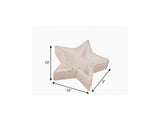 10" White Solid Wood Star Shaped Dough Bowl - HomeRoots - Flyclothing LLC