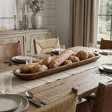 40" Natural Solid Wood Oval Dough Bowl - HomeRoots - Flyclothing LLC