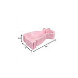 7" Baby Pink Solid Wood Bunny Dough Bowl - HomeRoots - Flyclothing LLC