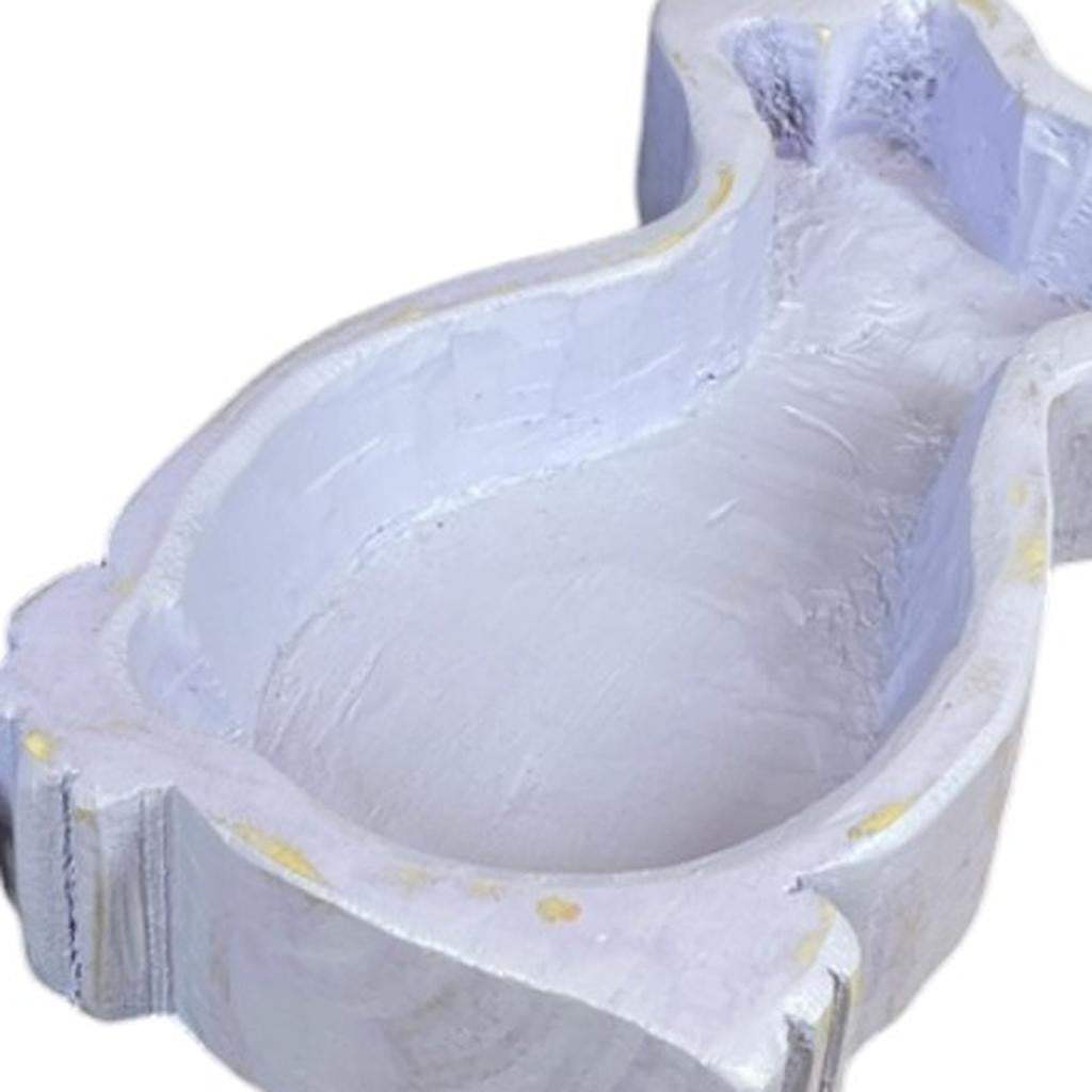 7" Lavender Solid Wood Bunny Dough Bowl - HomeRoots - Flyclothing LLC