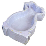 7" Lavender Solid Wood Bunny Dough Bowl - HomeRoots - Flyclothing LLC