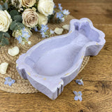 7" Lavender Solid Wood Bunny Dough Bowl - HomeRoots - Flyclothing LLC