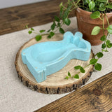 7" Aqua Solid Wood Bunny Dough Bowl - HomeRoots - Flyclothing LLC