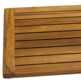 16" Natural Teak Non Slip Bath Mat - HomeRoots - Flyclothing LLC