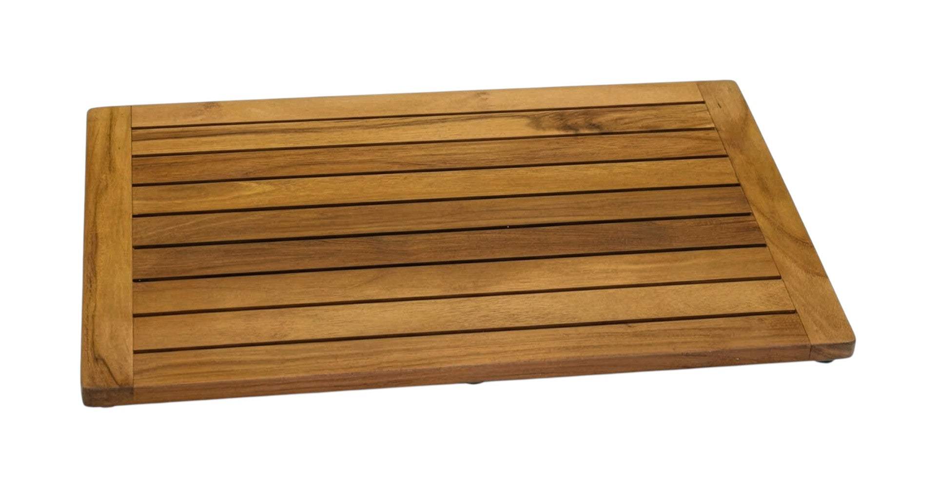 16" Natural Teak Non Slip Bath Mat - HomeRoots - Flyclothing LLC