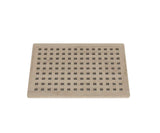 16" Beige Gray Teak Checkered Non Slip Bath Mat - HomeRoots - Flyclothing LLC