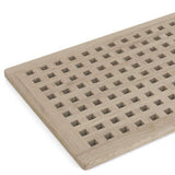 16" Beige Gray Teak Checkered Non Slip Bath Mat - HomeRoots - Flyclothing LLC
