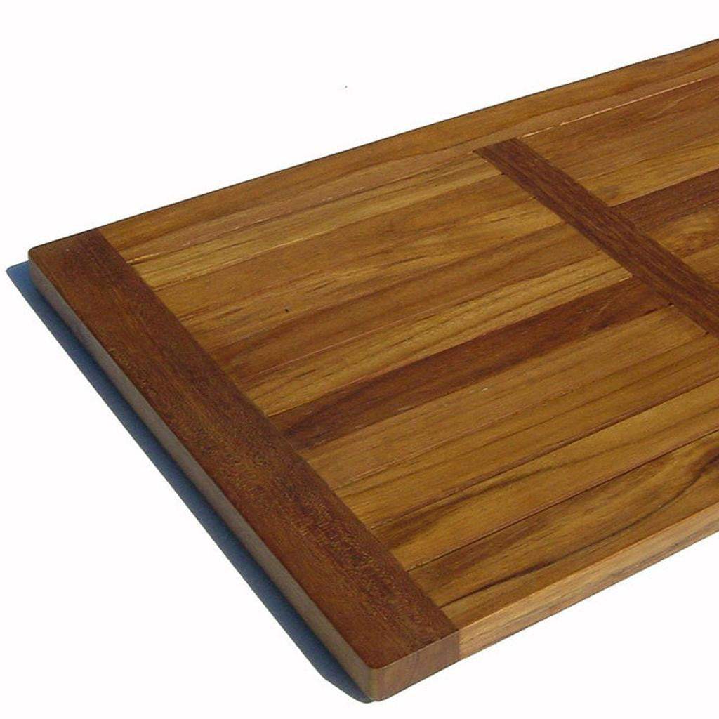22" Natural Teak Non Slip Bath Mat - HomeRoots - Flyclothing LLC