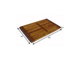22" Natural Teak Non Slip Bath Mat - HomeRoots - Flyclothing LLC
