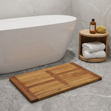 22" Natural Teak Non Slip Bath Mat - HomeRoots - Flyclothing LLC