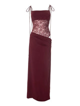 Lace Cutout Tie Shoulder Maxi Dress - Trendsi - Flyclothing LLC