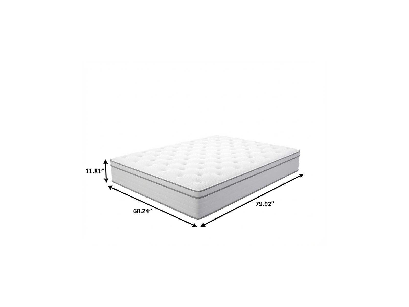 12" Full Double Memory Foam Hybrid Mattress - HomeRoots - Flyclothing LLC